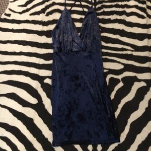 Navy Velvet Dress